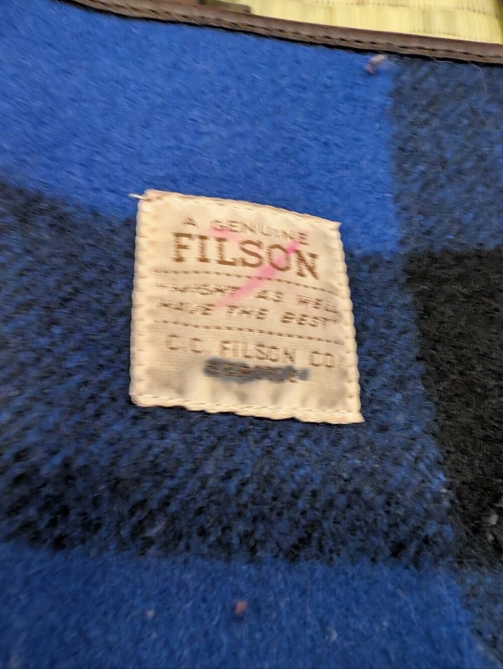 RARE Filson Medium Wool Field Bag Blue Buffalo Check Made in USA